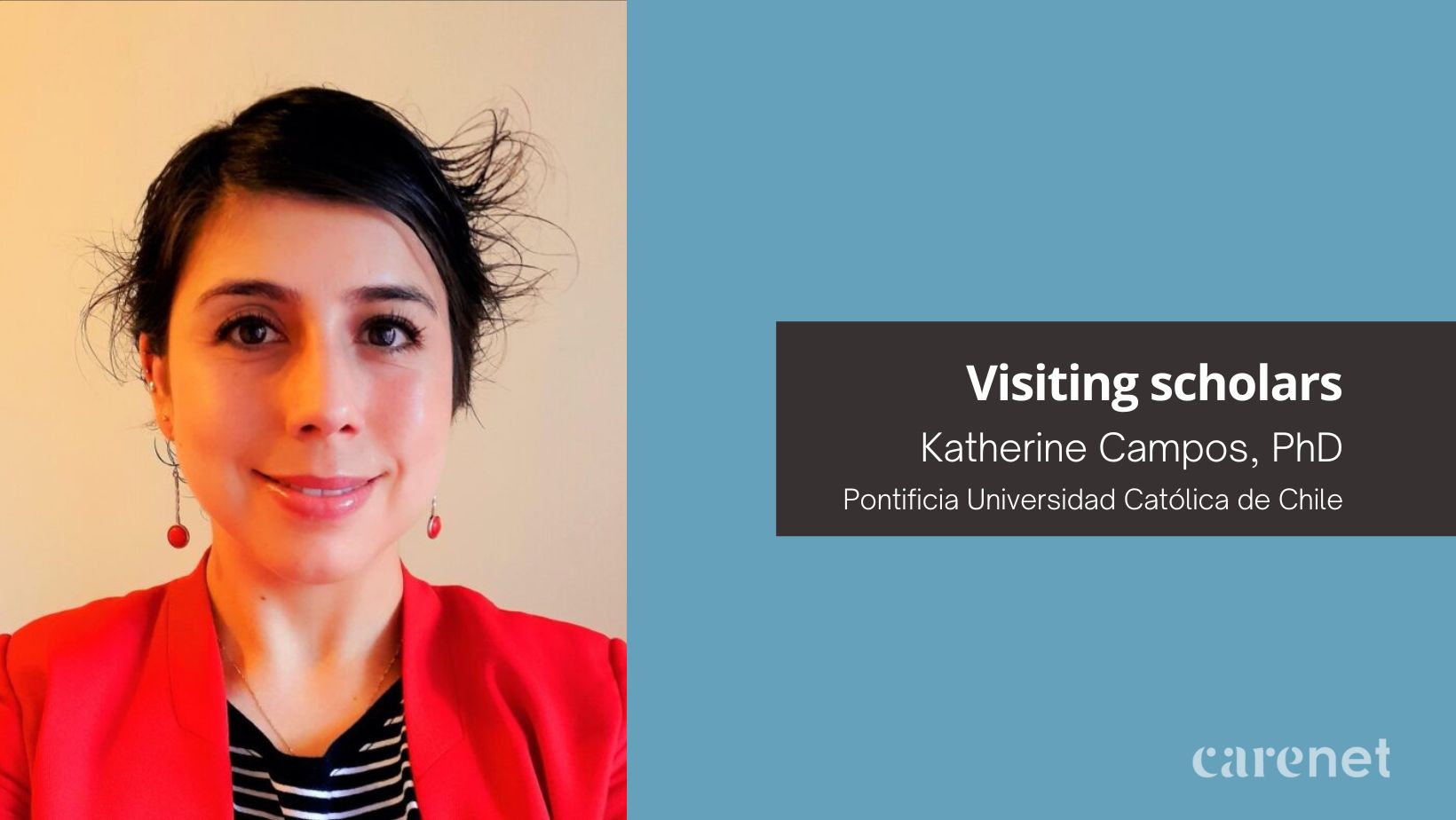Katherine Campos, investigadora de la Universidad Catòlica de Chile, realiza una estancia de investigación con CareNet