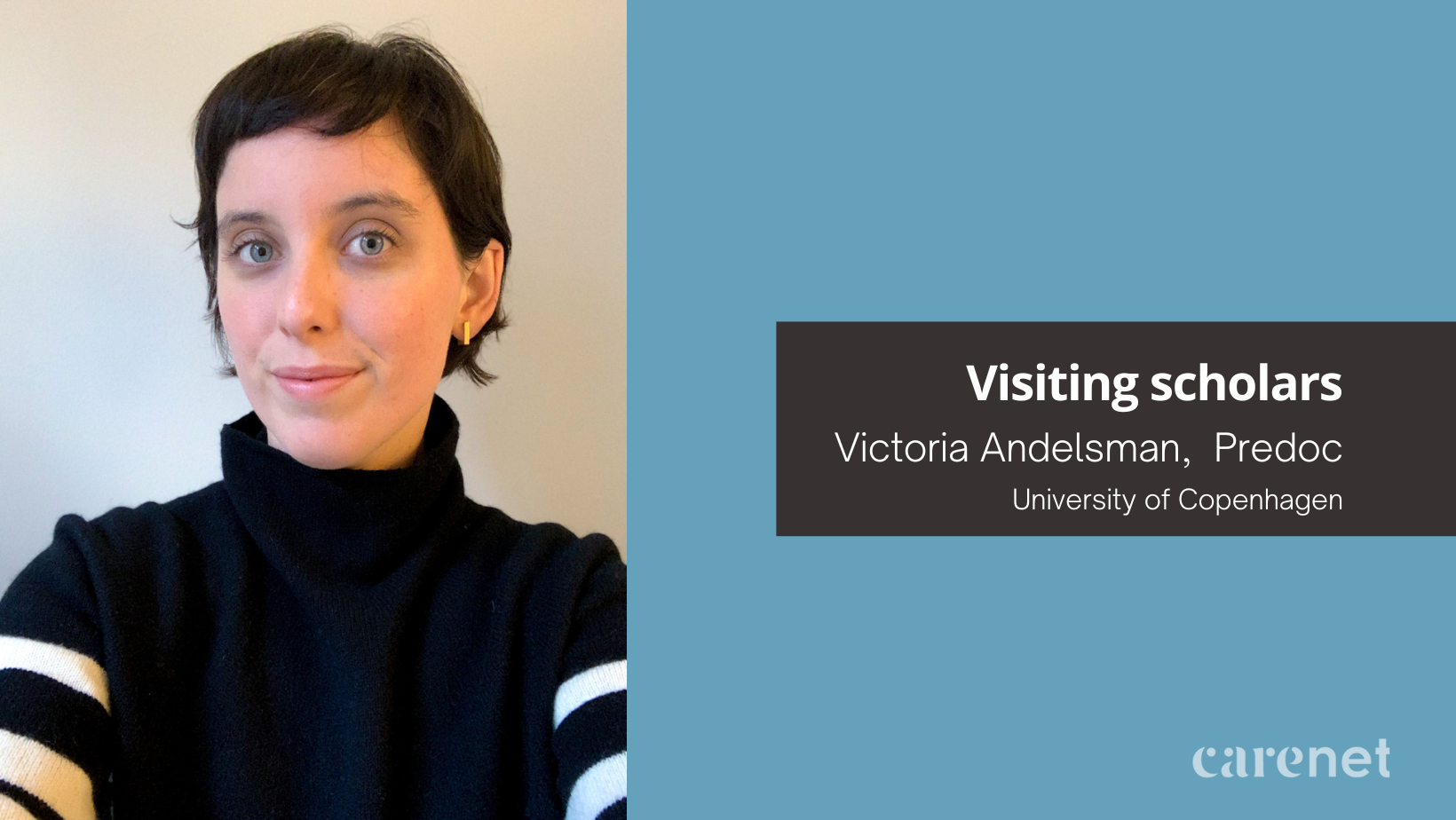 Victoria Andelsman Álvarez, investigadora predoctoral del proyecto ERC “Datafied Living” de la Universidad de Copenhagen, realiza una estancia con CareNet